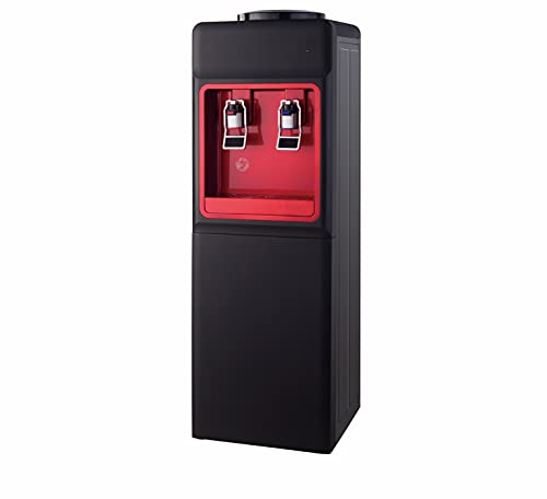 Dispensador de Agua Fría y Caliente, 4 litros, 600W, Plástico, Blanco y Negro
