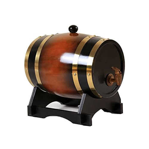 Dispensador de barriles de madera envejecida de roble dispensador de barriles de whisky, almacenado con soporte TAP Oak