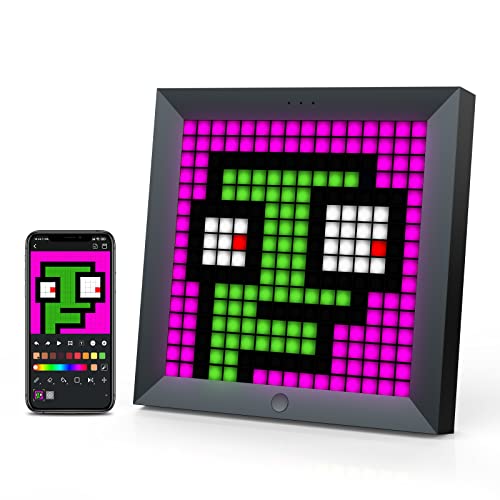 divoom Panel LED 16 x 16 Retro RGB LED Display Aplique Traje para LED Lightbar, DIY Pixel Art Animation, Smart App Control, Multifuncional Gaming Decoración Accesorios para PC y juegos Habitaciones