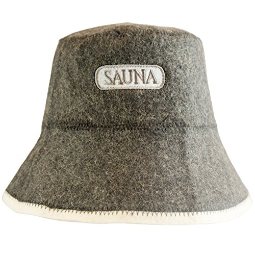 DIYer - Sombrero para sauna - sombrero motivo bordado"Sauna" - 100% algodón - gorra de fieltro para sauna