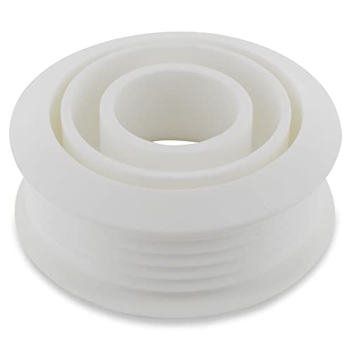 DL-pro Conector de tubería de descarga para inodoro, 28 – 44 mm, conexión de plástico para la conexión del inodoro con 55 mm de diámetro