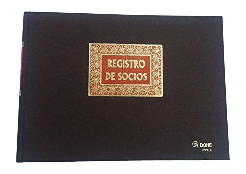 Dohe 9914 - Libro Registro, registro de socios, folio apaisado
