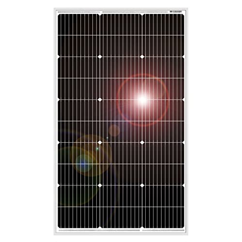 DOKIO Panel Solar 100W 18V monocristalino alta eficiencia robusto para carga de batería de 12v