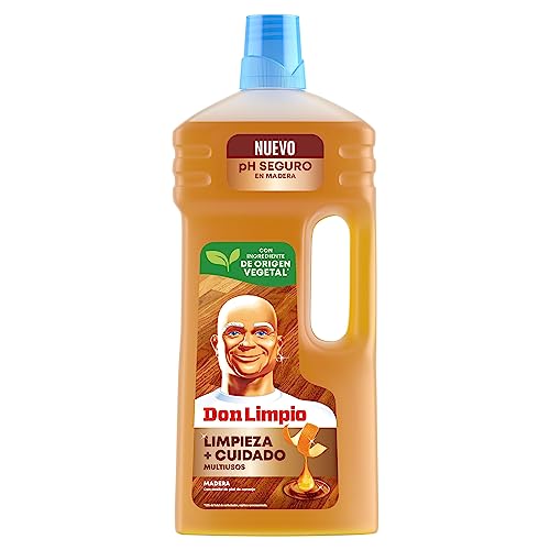 Don Limpio Limpia Suelos Madera Detergente Liquido 1.3l, PH Seguro para Limpieza y Cuidado de Suelos de Madera, Con Aceite de piel de naranja.