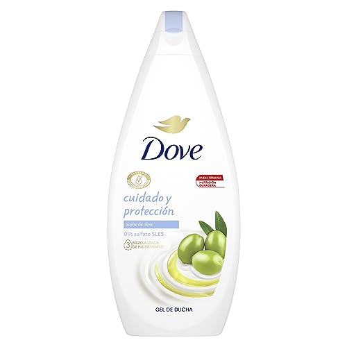 Dove Gel de Ducha con Aceite de Oliva para Piel Seca Sin Sulfato SLES y Con Hidratantes Vegetales e Ingredientes de Origen Natural, 750 ml