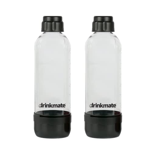 DrinkMate 001-02-2X Carbonation Bottles, 1 L, Black (2 unidades) …