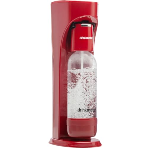 DrinkMate Máquina Para Gasificar Bebidas, sin CO2 cilindro, Rojo Metálico
