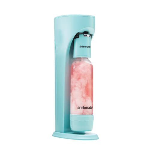 Drinkmate OmniFizz - Máquina para hacer agua con gas y refrescos, carbonata cualquier bebida, cilindro de CO2 no incluido, azul ártico