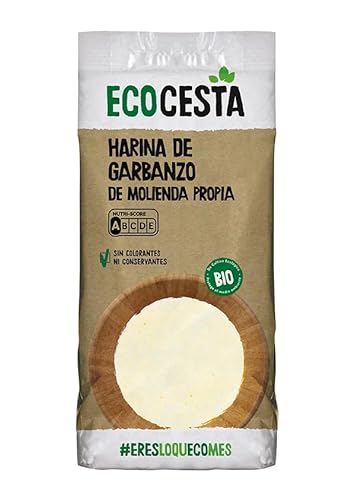 Ecocesta - Pack de 6 Unidades de 500 g de Harina Ecológica de Garbanzos - 500 g - Contribuye a Mejorar el Tránsito Intestinal - Aporta una Dosis Extra de Energía