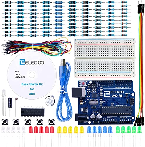 ELEGOO Conjunto Básico de Iniciación Compatible con Arduino IDE con Guías Tutorial en Español para UNO R3 Starter Kit