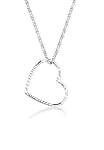 Elli Collar Mujer Colgante Corazón de Filigrana en Plata Esterlina 925