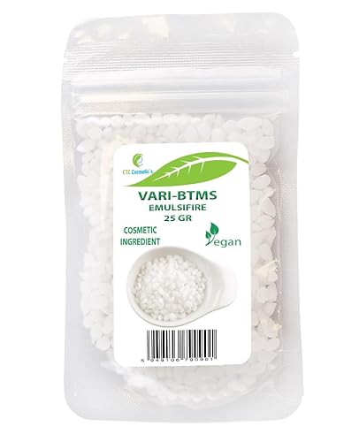 Emulsionante Vari-btms, 25gr - Origen natural | Uso como ingrediente para cosméticos | Utilizado en acondicionadores, champús en crema, mascarillas para el cabello.