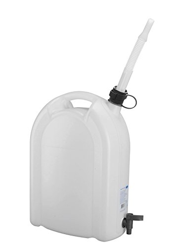 Enders Bidon agua 20 litros con grifo - Deposito agua de vaciado plegable y con tubo de salida - contenedor agua con asa de transporte masiva #7453