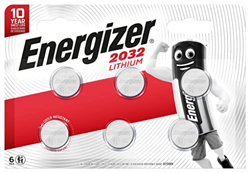 Energizer Cr2032 - Pack De 6 Pilas de Botón de Litio de 3 Voltios