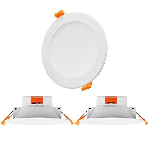 ENUOTEK Lamparas Focos de LED Empotrables Techos Downlight LED 12W IP44 para Cocina Baño Luz 3000K 4000K 5000K Ajustable Diámetro de Agujero 110-135MM No Regulable Lot de 3