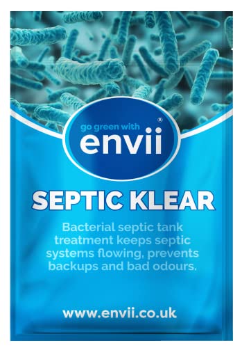 envii Septic Klear – Tratamiento Bacteriano para Fosas Sépticas - Seguro y Natural Bacterias para Tanque Séptico - Reduce los Olores y el Mantenimiento – Fácil Tratamiento (24 Meses)