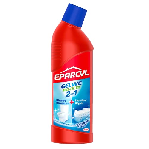 Eparcyl 2 en 1 - Gel WC especial (0,750 L) - Producto de WC descalcificador + mantenimiento séptico - Frescura océano