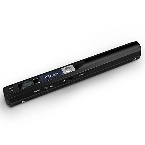 Escáner portátil de Documentos AOZBZ Portátil 900DPI Escáner de Imagen en Color USB A4 (Formato JPG/PDF Hi-Speed USB 2.0, Tarjeta Micro SD/TF de Necesidad, Pero no incluida) (Scanner)