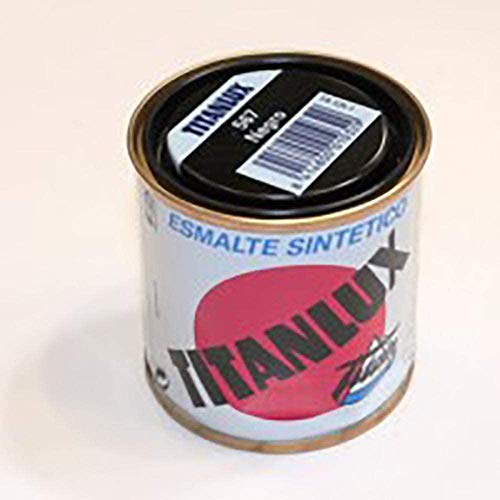 ESMALTE SINTÉTICO BRILLANTE NEGRO 125ml TITANLUX 001056719