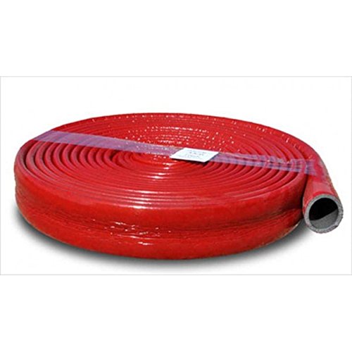 Espuma aislante para tuberías de 35 mm en longitud de bobina, 10 metros, resistente tubo redondo para tuberías de agua (35 mm, rojo)