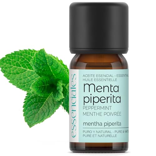 Essenciales - Aceite Esencial de Menta Piperita BIO, 100% Puro y con Certificado ECOLÓGICO, 10 ml | Aceite Esencial Mentha Piperita Bio