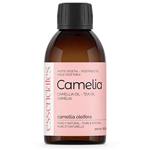 Essenciales - Aceite Vegetal de Camelia BIO, 100% Puro y Certificado Ecológico, 200 ml | Aceite Vegetal Camellia Oleifera