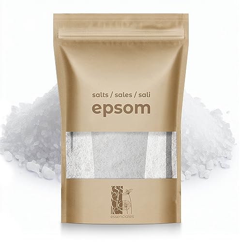 Essenciales Sales de Epsom 500g - Sulfato de Magnesio Desintoxica y Revitaliza para mejorar tu bienestar