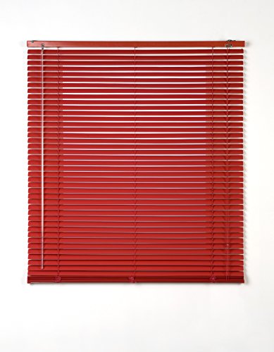 Estores Basic- Persiana Veneciana Aluminio, Rojo, 90x175 cm