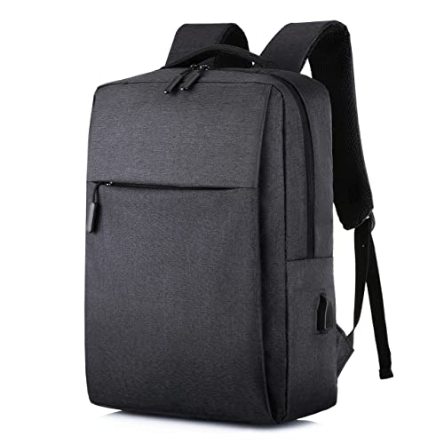 ETRAVEL Mochila para laptop, antirrobo, para negocios, viajes, trabajo, con puerto de carga USB, mochila escolar resistente al agua, se adapta a 16 pulgadas, Estilo 1 Negro