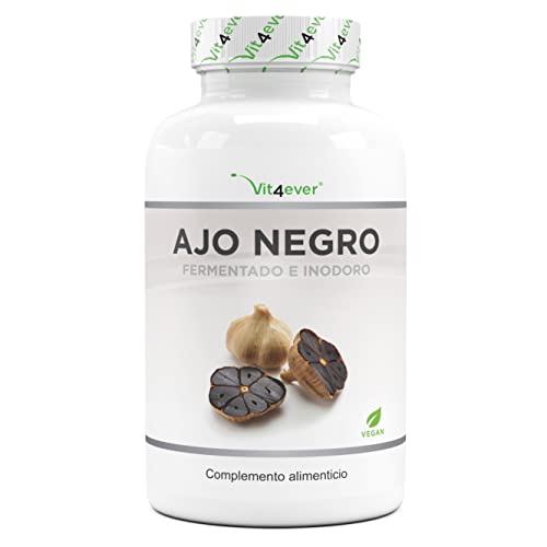 Extracto de Ajo Negro 15:1-180 Cápsulas con 750 mg - Premium: Con S-Allylcysteine (SAC) - Fermentado - Sin olor - Altamente dosificado - Vegano
