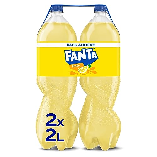 Fanta Limón - Refresco con 6 % de zumo de limón, bajo en calorías - Pack de 2 botellas 2L