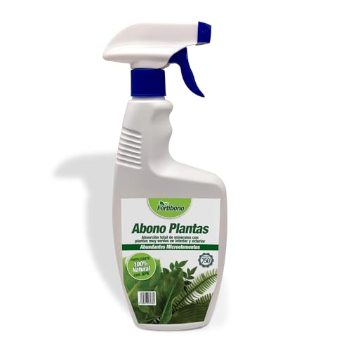 Fertibono Abono Plantas: Fertilizante Natural con NPK, Hierro, Boro, Zinc y Más - Enriquecido con Algas y Materia Orgánica - Ideal para Verde Intenso en Interior y Exterior