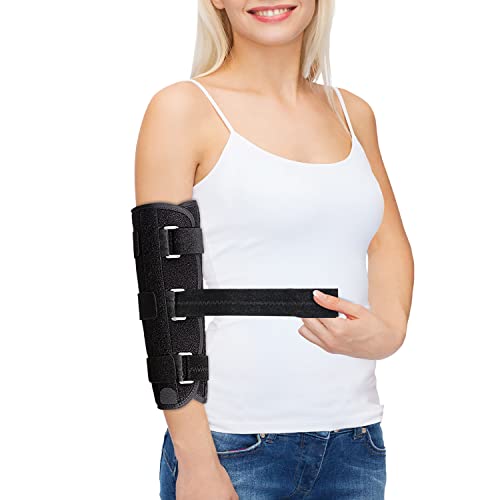 Férula de codo Férula de Soporte Médico para el síndrome del túnel cubital, Brazo Ortopédico para Fijar el Codo, Evita la Flexión Excesiva por la Noche, se Adapta a Ambos Brazos, Mujeres y Hombres - L