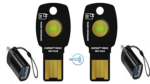 FIDO2 NFC Plus Kit 2- FIDO2 / U2F / NFC y Certificado Digital- ChipNet Kit FIDO2- Empresa Española - con Soporte Posventa