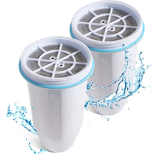 Filtro de agua de repuesto compatible con jarras y dispensadores Zerowater ZR017 ZP010, quitar el 99,9% de plomo, cloro, fluoruro, metales pesados, PFOAPFOS, libre de BPA, certificado TUV, 6