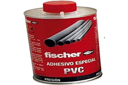 fischer – Adhesivo PVC (lata 1 l) incoloro, instalaciones profesionales, tuberías de PVC rígido para saneamiento, sistemas de riego, abastecimiento de aguas y líquidos, fácil aplicación