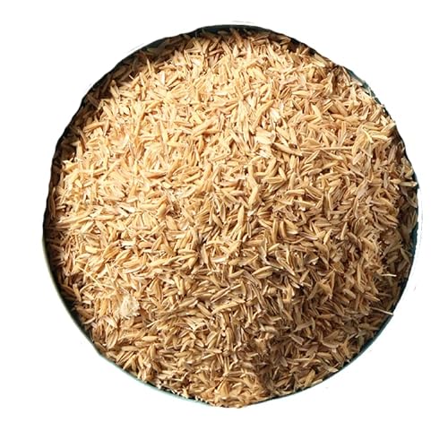 fiskenet Cáscara de arroz seca cáscara de arroz salvado de vinificación cama para mascotas fertilización de plantas material natural (1.1 lb (500 g)
