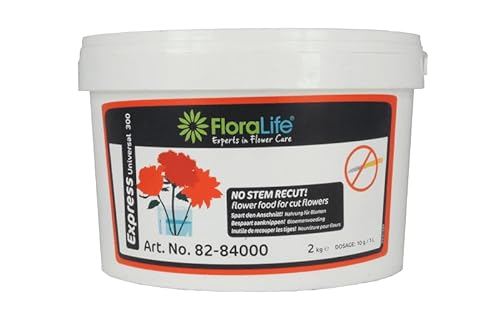 FLORALIFE Express Clear 300,2 kg Acondicionador de flores para una frescura duradera - Acondicionador de flores cortadas sin esquejes - Cuidado profesional de las flores