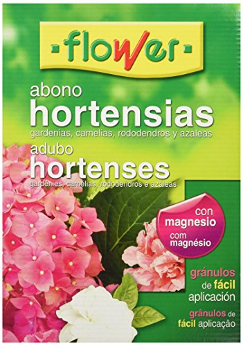 Flower - Abono Hortensias de 1kg | Fertilizante Universal para Plantas Ácidas | Gránulos de Fácil Aplicación con Magnesio y Azufre, No Aplica Color, 7x18x25.5 cm, Abono Sólido