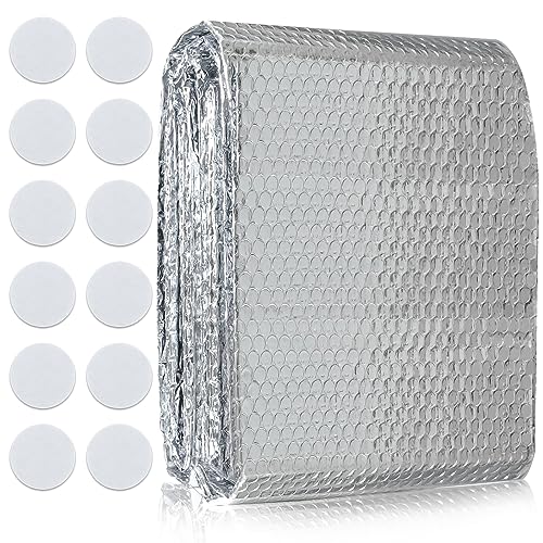 FORMIZON Panel Reflectante Radiador, 5 m x 0,6 m lámina Reflectante de Calor para Radiador, Aluminio y Burbujas Aislamiento de Lámina, Aislante Térmico con Almohadilla Adhesiva Ahorra Energía Y Dinero