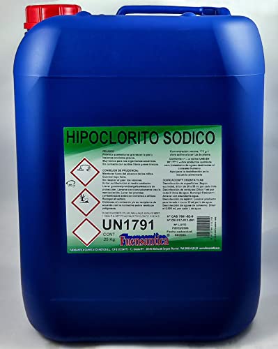 Fuensantica Hipoclorito Sódico Alimentario /Cloro Liquido 14% 25 Kg