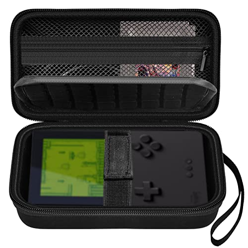 Funda rígida compatible con consola de juegos analógica de bolsillo, bolsa de almacenamiento portátil para mini reproductor de juegos para tarjetas de videojuegos, cable de carga y accesorios (solo