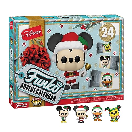 Funko Advent Calendar: Classic Disney - Mickey Mouse - 24 Días de Sorpresas - Minifigura de Vinilo Coleccionables - Caja Misteriosa - Idea de Regalo - Holiday Xmas para Chicas y Chicos