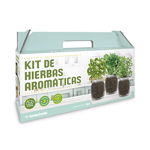 Garden Pocket - Cultiva tus propias Hierbas Aromáticas (Menta, Cilantro y Tomillo)