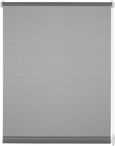 GARDINIA Estor enrollable para sujetar o pegar, persiana enrollable de luz diurna, opaco, Todas las piezas de montaje incluidas, Estor enrollable EASYFIX Uni, Gris claro, 75 x 150 cm (WxH)