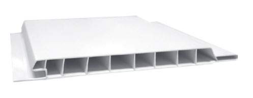 Gartenwelt Riegelsberger Paneles de revestimiento modernos básicos de plástico blanco, 9 x 110 mm, longitud 70 cm, paneles de fachada para techo o pared