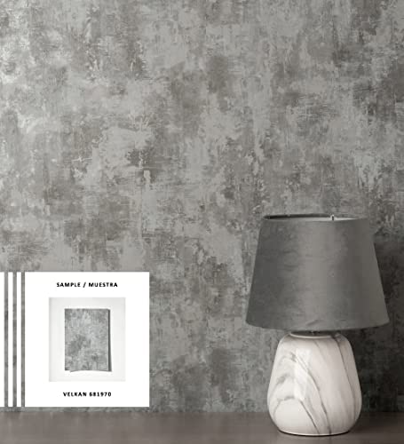 GAULAN 500681970 - Papel pintado estuco efectos nacarados gris para pared salón dormitorio pasillo comedor - Muestra DIN A4