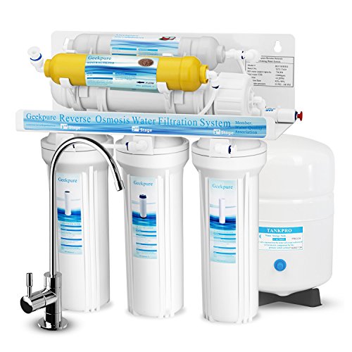 Geekpure 6-stage sistema de filtro de agua de ósmosis inversa con diferentes minerales filter-75gpd
