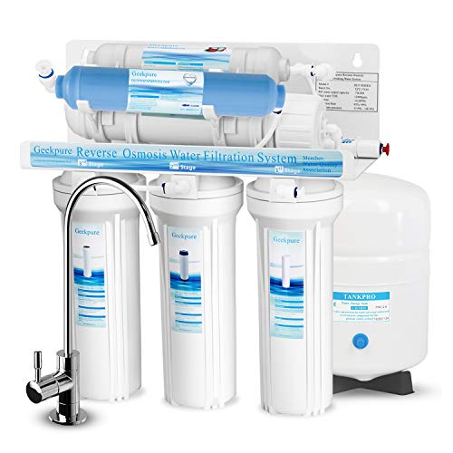 Geekpure-Sistema de filtro de agua potable de ósmosis inversa de 6 etapas con filtro DI TDS a 0-75 GPD