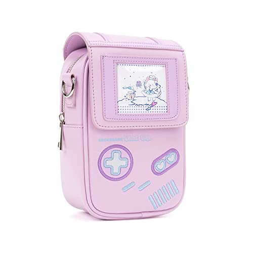 GeekShare Game Girl Crossbody Bag Mochilas Bolsa Monedero con Ranura para Tarjeta de Bricolaje para Mujeres, Conveniente, a la Moda y Peso Ligero - Púrpura